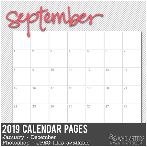 2019 Calendar Templates