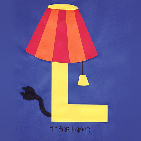 Alphabet Art Template - Upper L (Lamp)