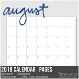 2018 Calendar Templates