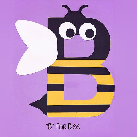 Alphabet Art Template - Upper B (Bee)